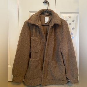 Brown Size Small H&M Fuzzy Jacket